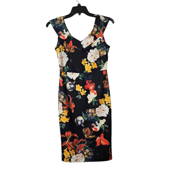 New York & Company Floral Knee-Length Bodycon Sleeveless Dress Size Small - Picture 1 of 10
